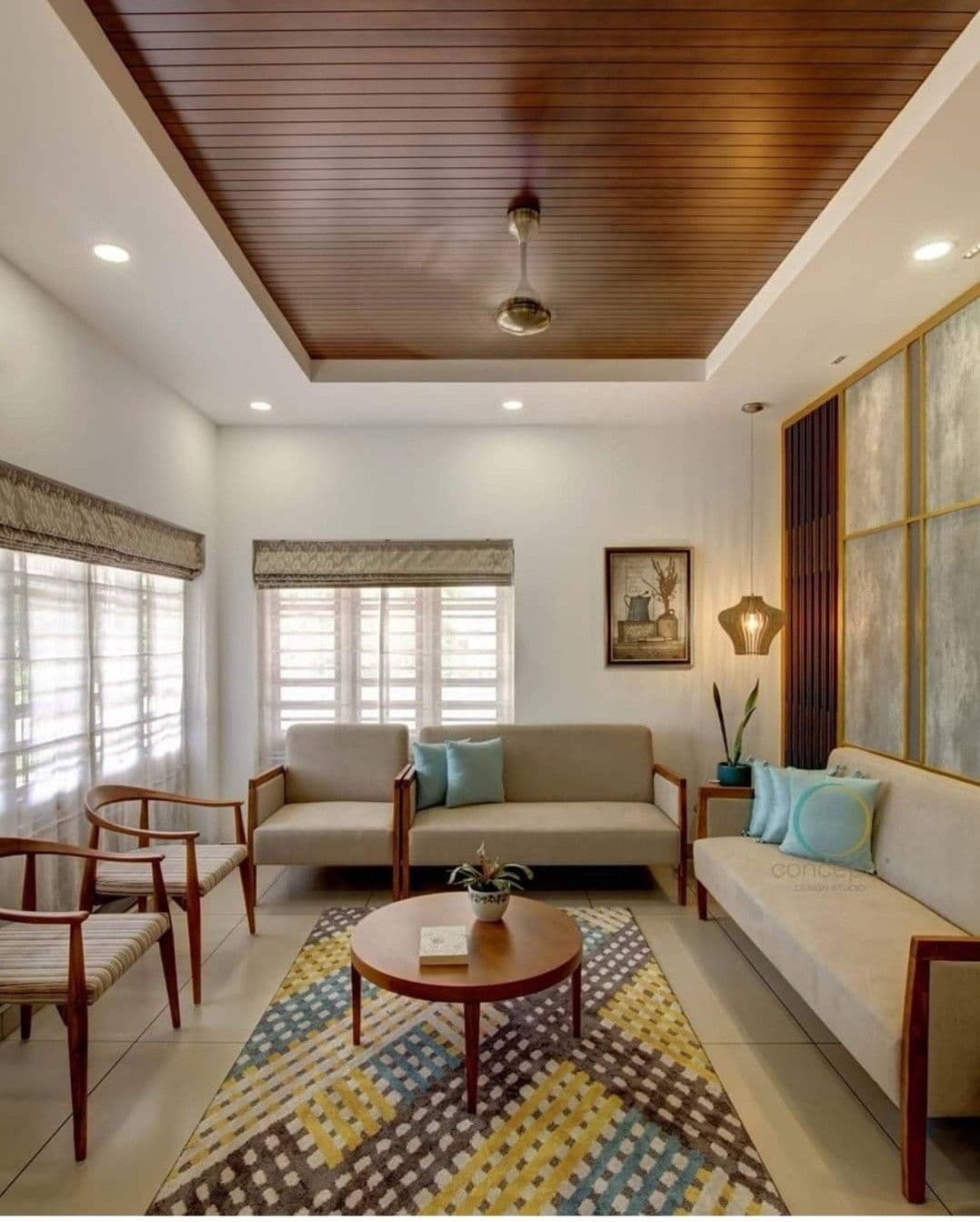 False ceiling with concealed cove lighting installed by ACIPL in Yelahanka, Bangalore